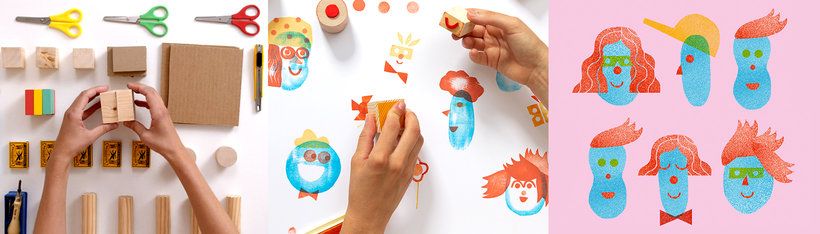 curso estampación para niños